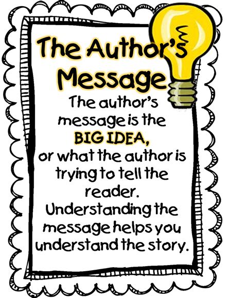 Author's Message Anchor Chart