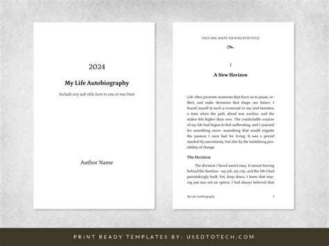 Autobiography Template Word