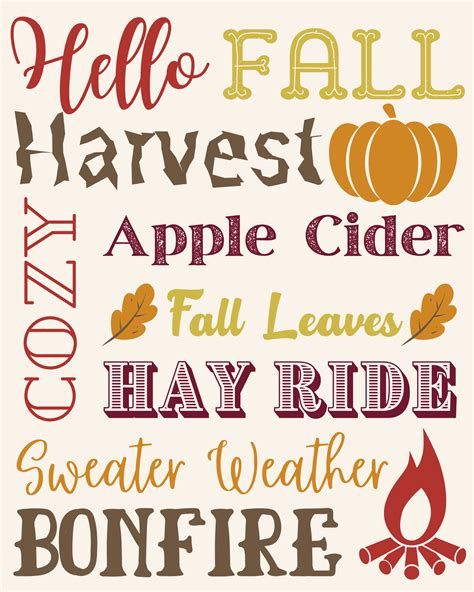 Autumn Free Printable