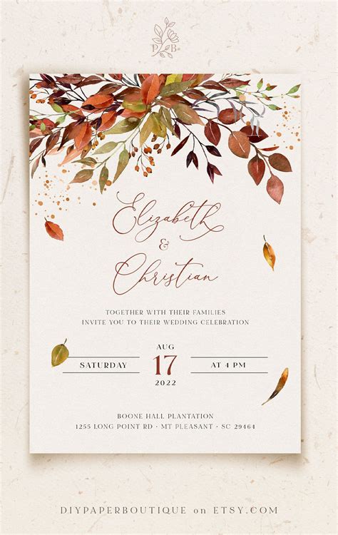 Autumn Invitation Templates Free