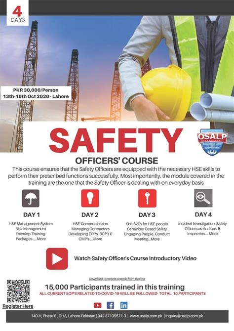 Advantages of Availing Free Safety Officer Training Courses