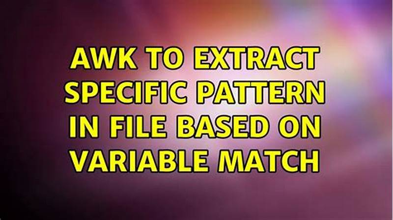 Awk Extract Pattern