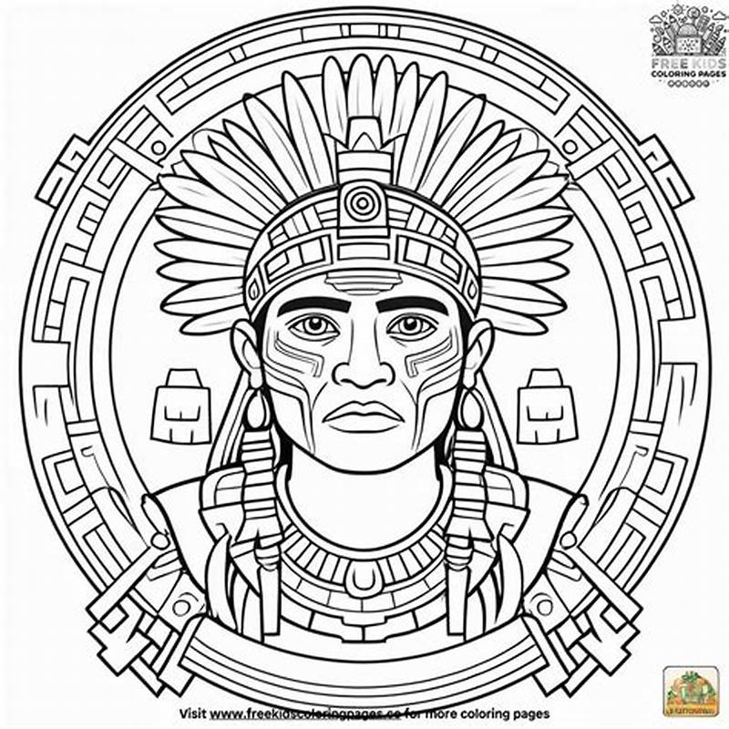 Aztec Design Coloring Pages