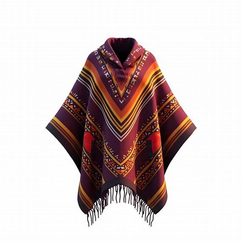 Aztec Pattern Poncho