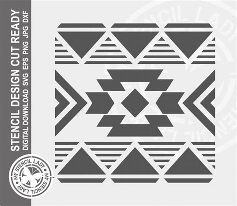 Aztec Pattern Stencil
