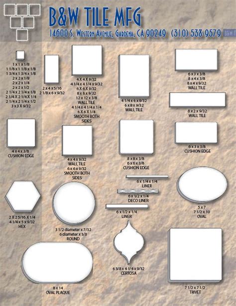 B W Tile Catalog