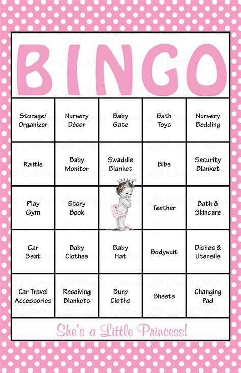 Baby Shower Bingo Printable Free Printable
