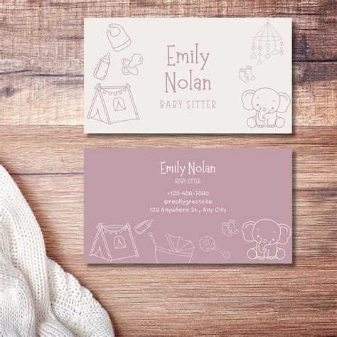 Babysitting Card Template
