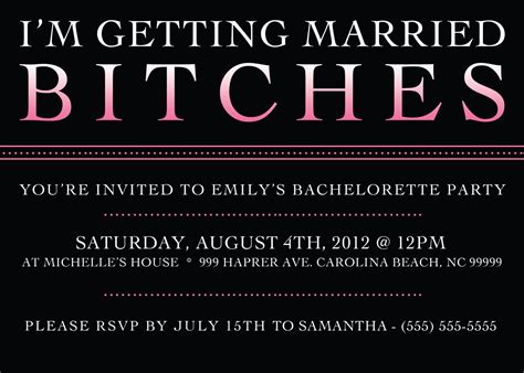 Bachelorette Party Invite Template