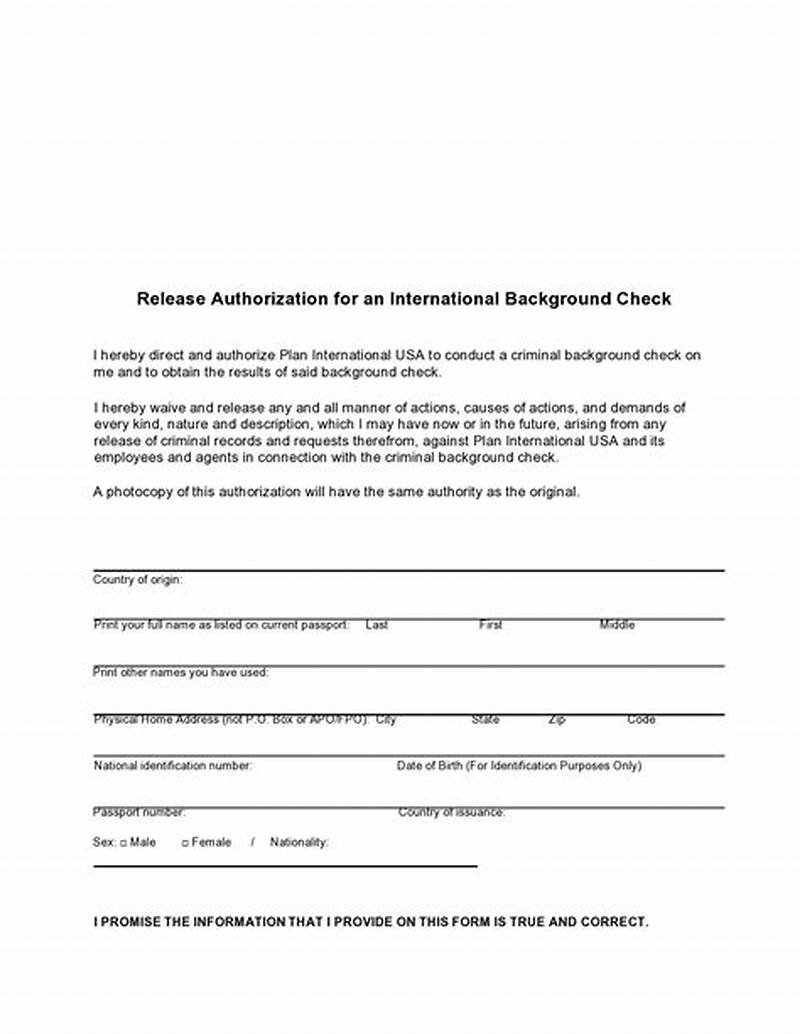 Background Check Authorization Form Sample