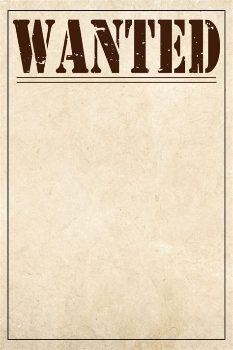 Background Wanted Poster Template