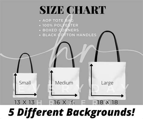 Bag Size Chart