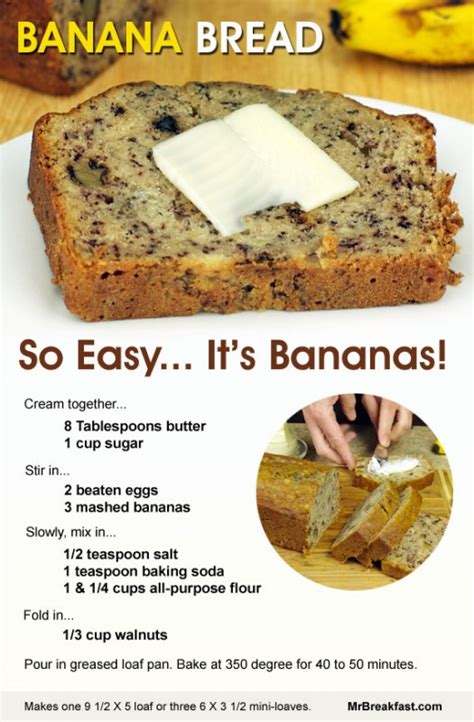 Banana Bread Recipe Printable