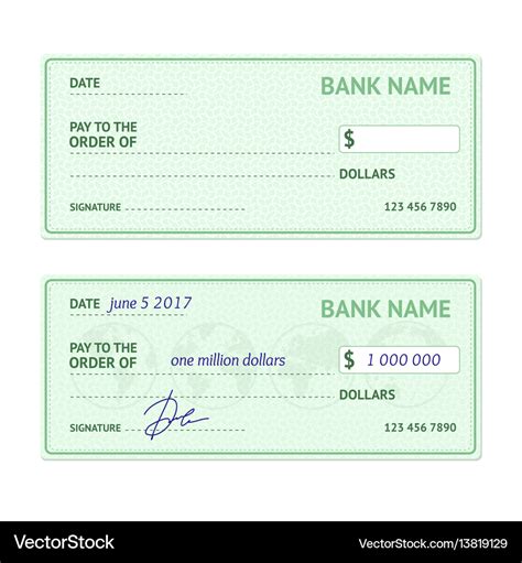 Bank Cheque Template