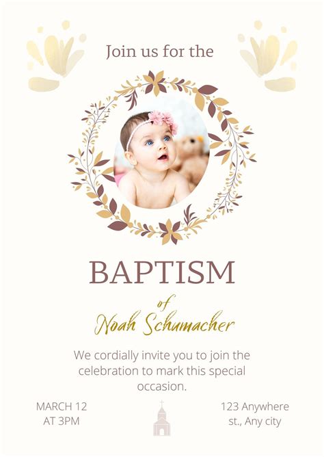 Baptism Invitation Template