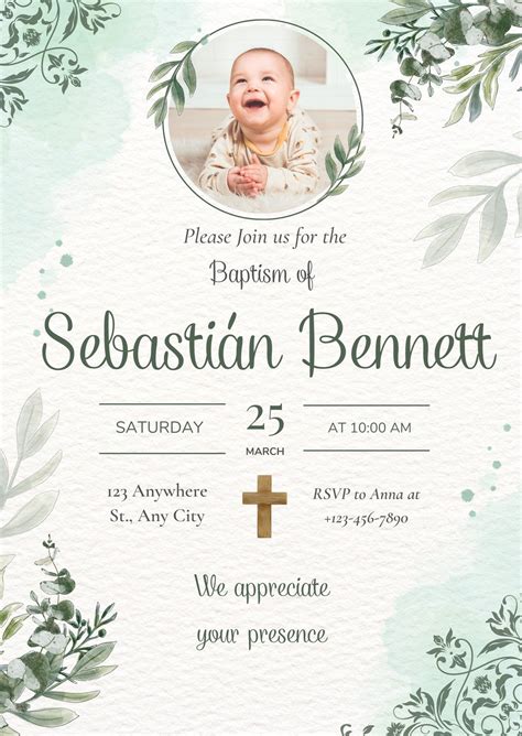 Baptism Invitation Templates