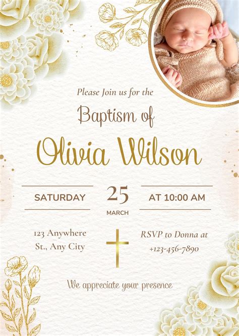 Baptismal Invitation Template