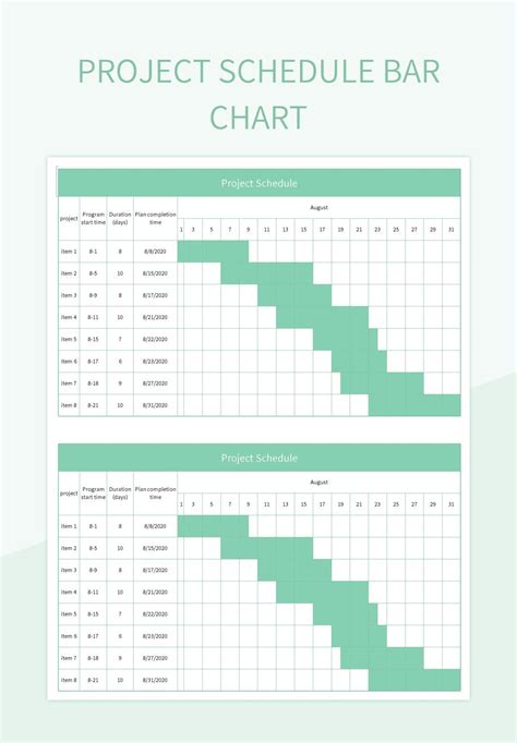 Bar Chart Project Schedule