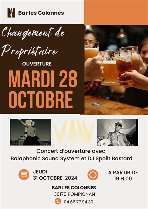 Bar les Colonnes à Pompignan