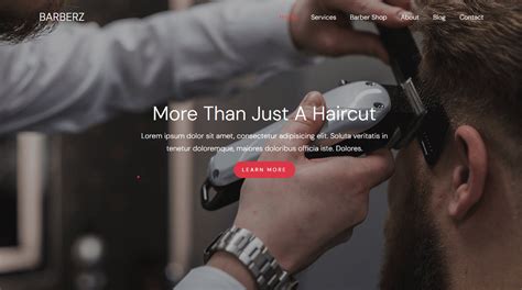 Barber Shop Website Template