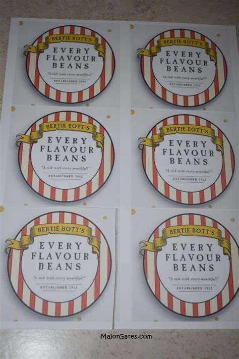 Barry Botts Every Flavor Beans Free Printable