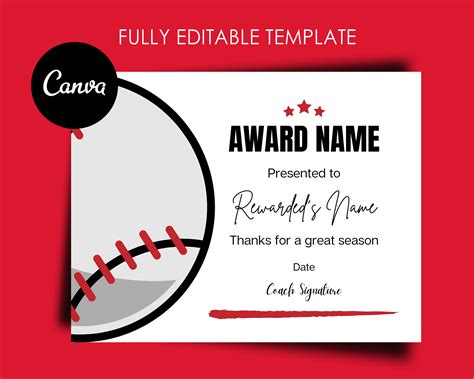 Baseball Award Template