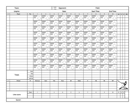 Baseball Score Sheet Template