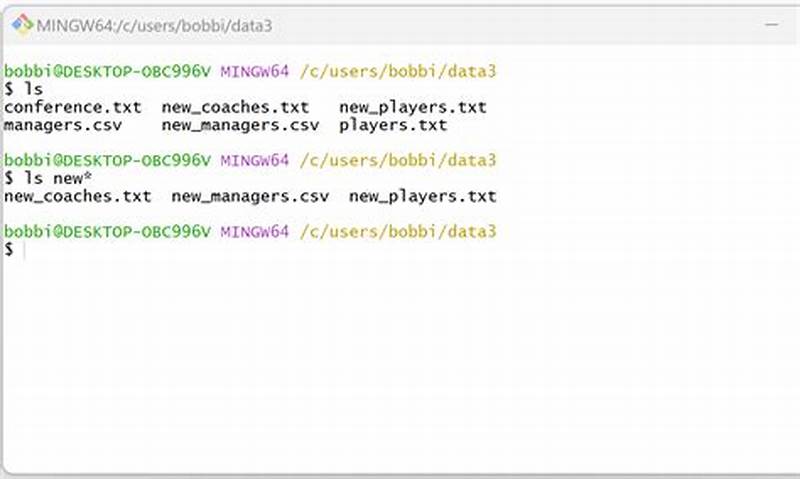 Bash List Files Matching Pattern