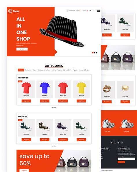 Basic Ecommerce Website Templates