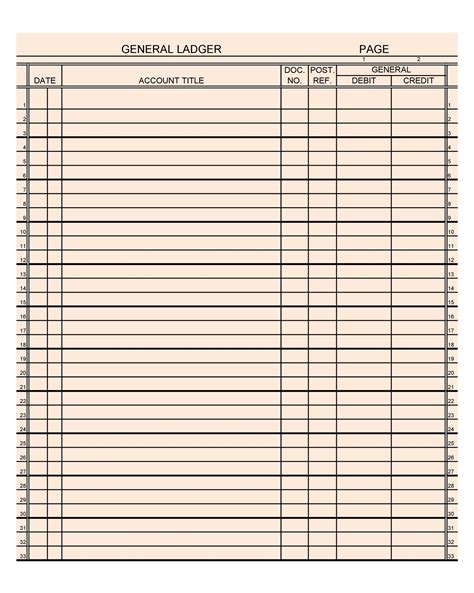 Basic Ledger Template