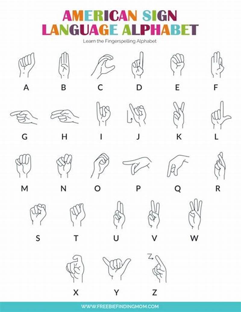 Basic Sign Language Chart Printable