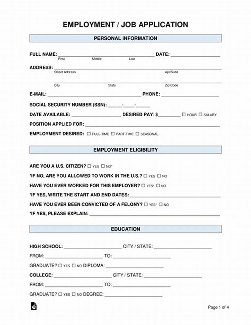 Basic Work Application Form