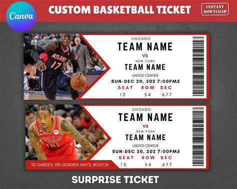 Basketball Ticket Template