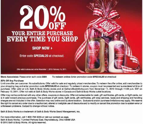 Bath And Body Works Printable Coupons Dec 2017