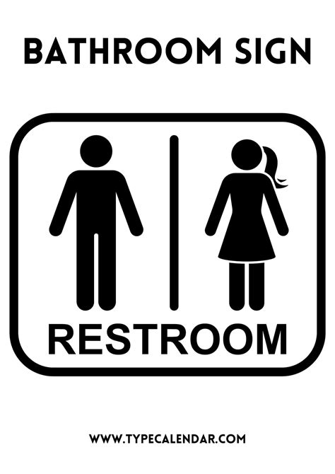 Bathroom Sign Printable