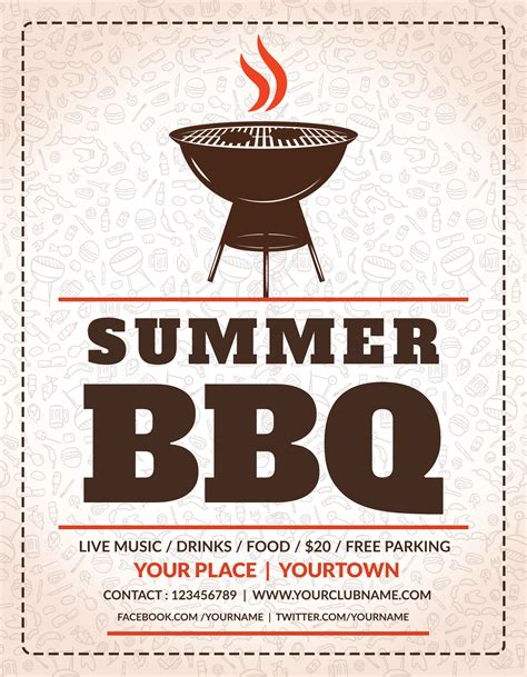 Bbq Flyer Template Free
