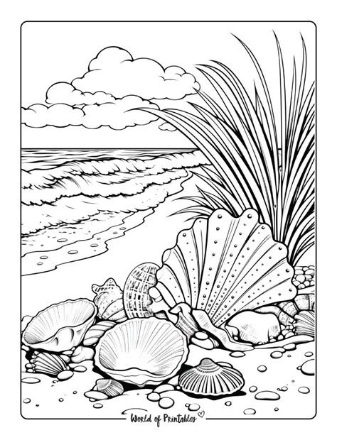 Beach Coloring Sheets Printable