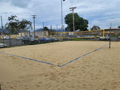 Beach volleyball court at Victor Jara