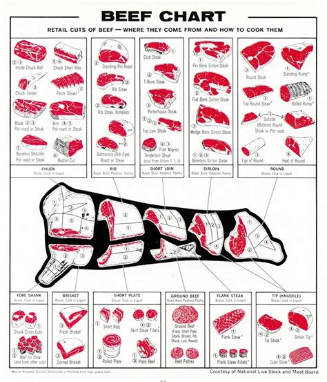 Beef Cuts Chart Printable