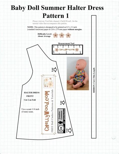 Beginner Free Printable Doll Clothes Patterns