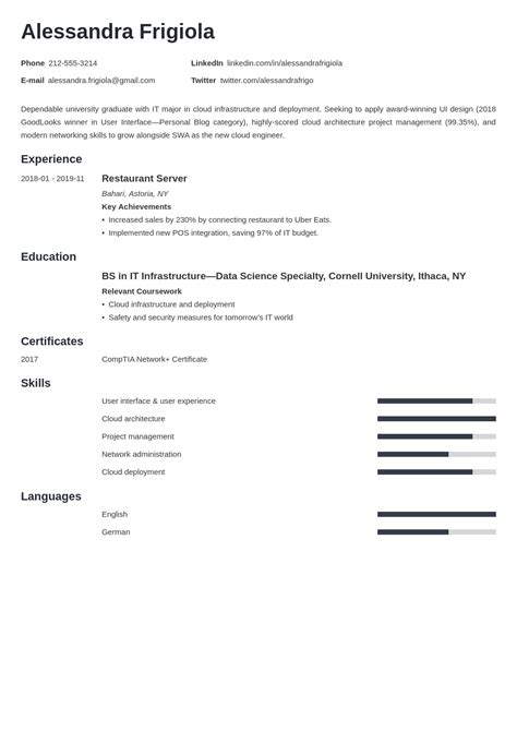 Beginner Resume Templates