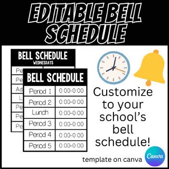 Bell Schedule Template