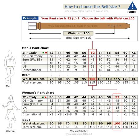 Belt Buckle Size Chart
