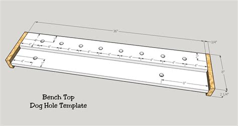 Bench Dog Hole Template