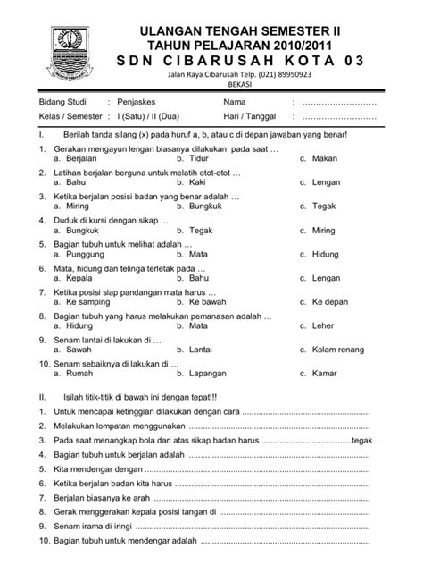 Berlatih Soal Essay PJOK Kelas 9 Indonesia