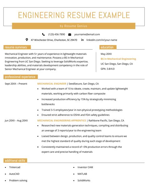 Best Engineering Resume Templates