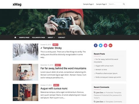 Best Free Blog Templates Wordpress