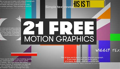 Best Free Motion Graphics Templates