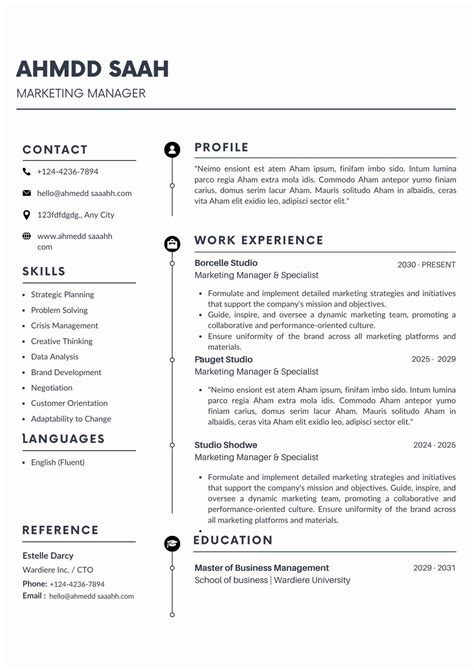 Best Resume Templates For Business