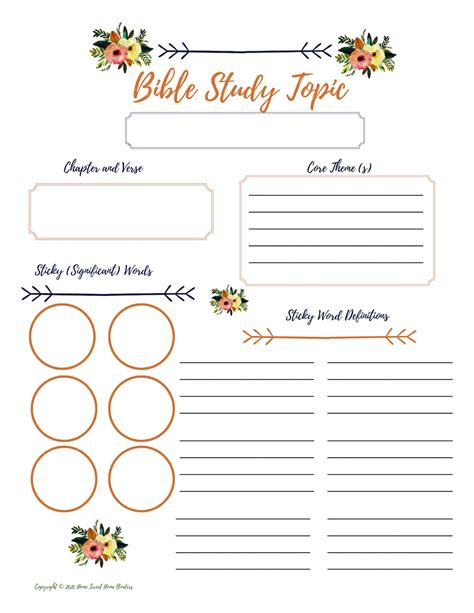 Bible Reading Journal Template